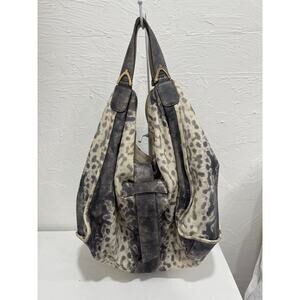 Gucci Beige Lizard Skin Leather Stirrup Hobo Shoulder Bag Grey